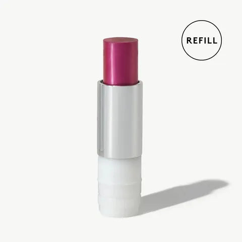 HydraTint multi-stick (Wild tint) refill with cap removed showing plum-colored balm