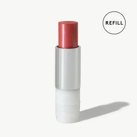 HydraTint multi-stick (Bold tint) refill with cap removed showing coral-colored balm
