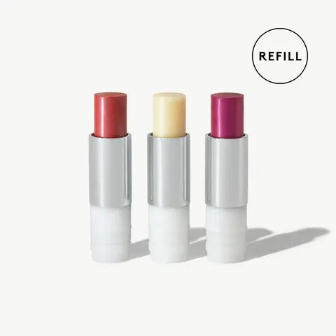 HydraTint Collection refill with Wild, Plum, and Naked sticks in white tubes on a light background