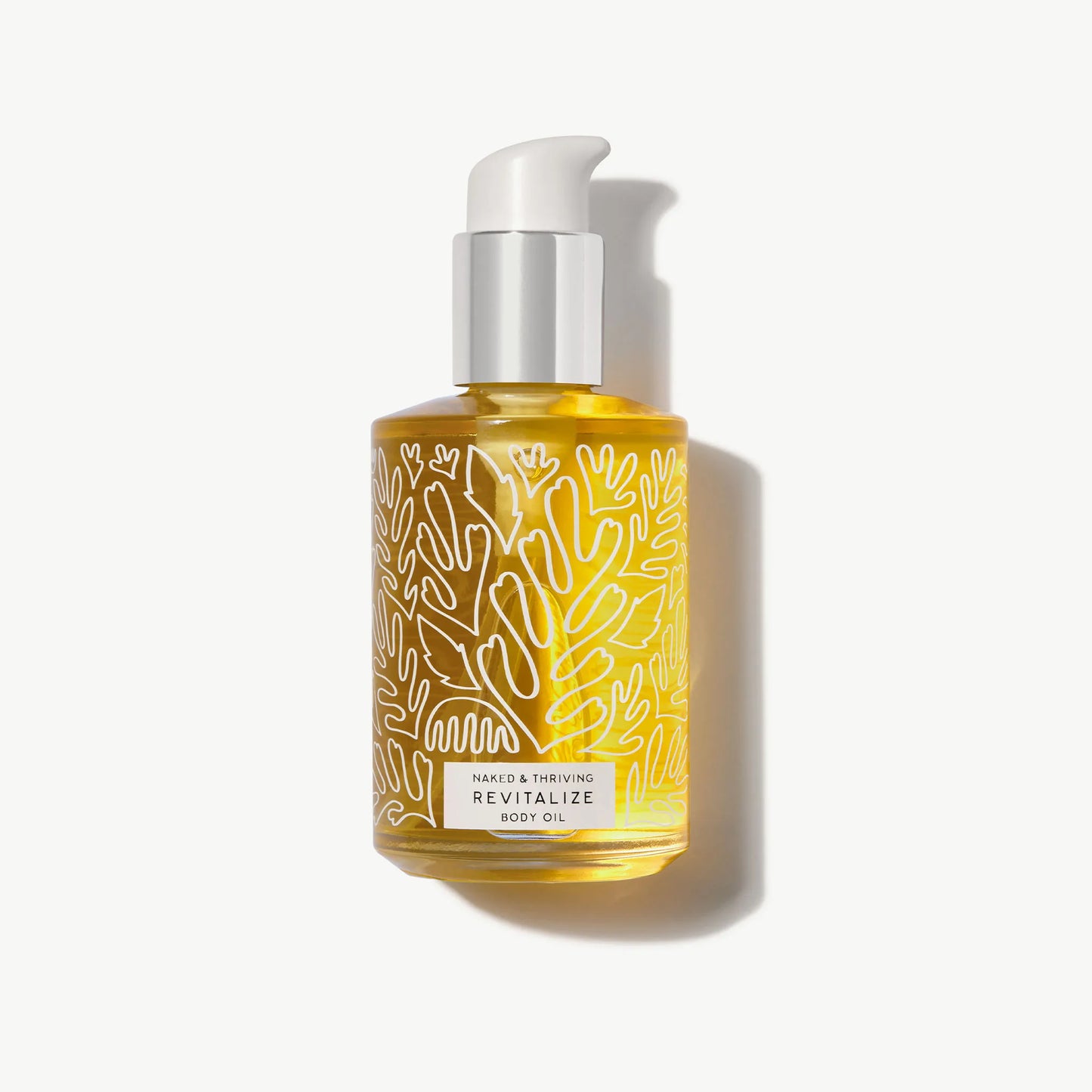 Revitalize Nourishing Body Oil in glass dropper bottle on white background
