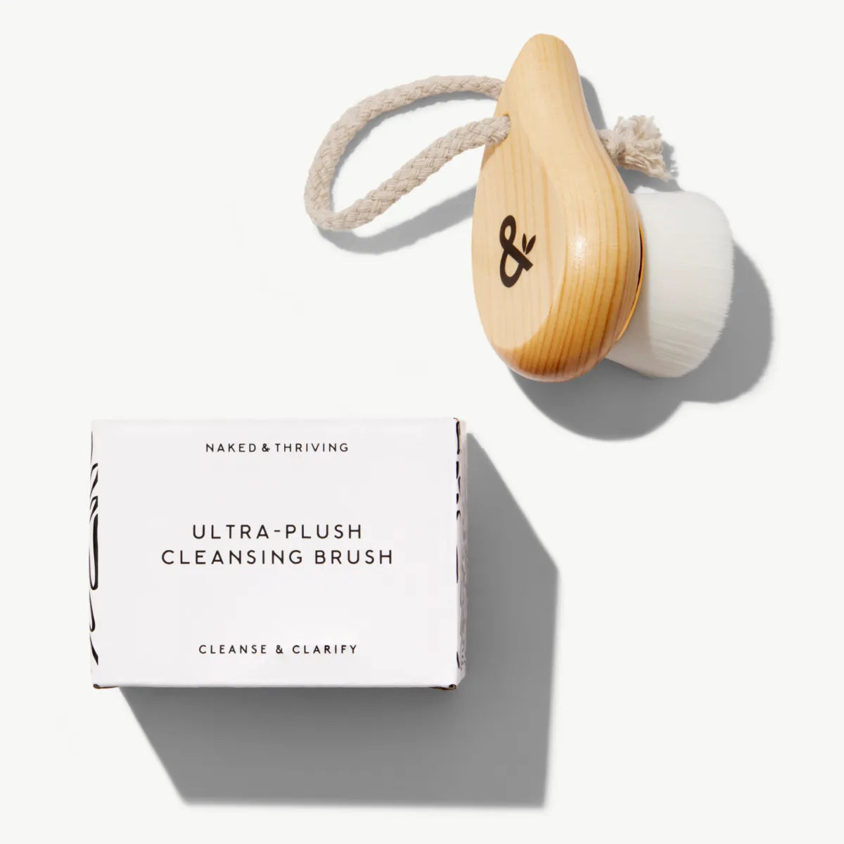 
                
                  Ultra-Plush Cleansing Brush with wooden handle with packaging
                
              