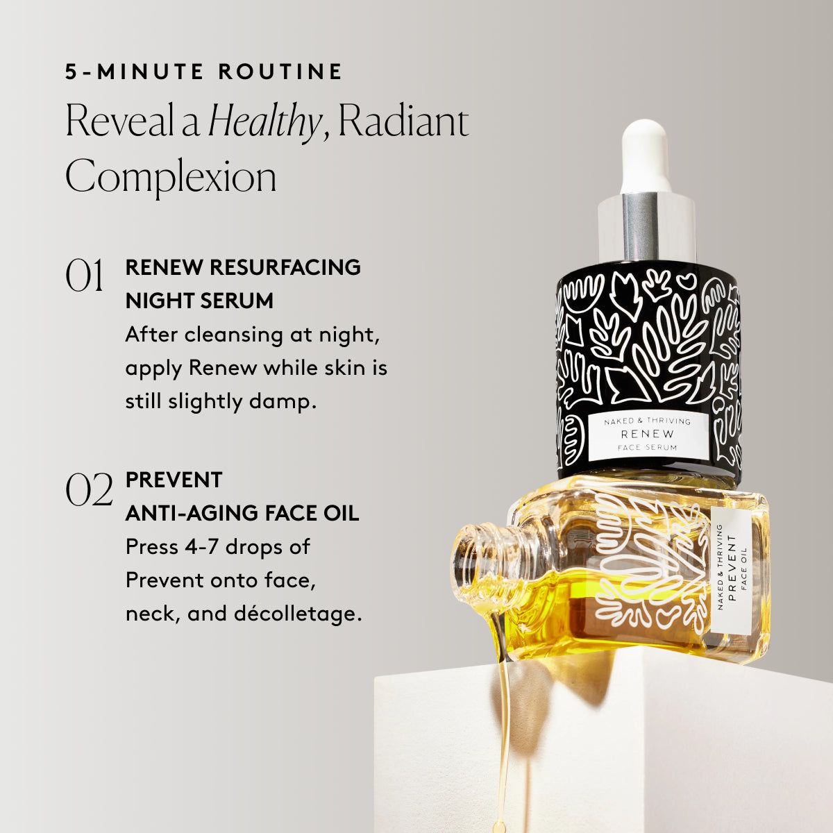 
                
                  Step-by-step 5-minute routine for the Bestsellers Anti-Aging Duo
                
              