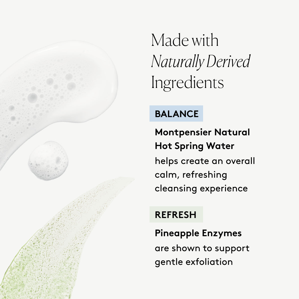 
                
                  The Cleanser Duo key ingredients graphic with Upcycled Betaine and Pineapple Enzymes beside product swatches
                
              