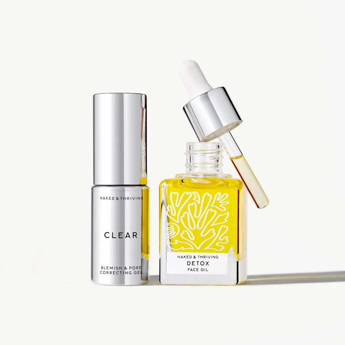 Clear Complexion Oil Control set with Clear Blemish & Pore Correcting Gel and Detox Face Oil
