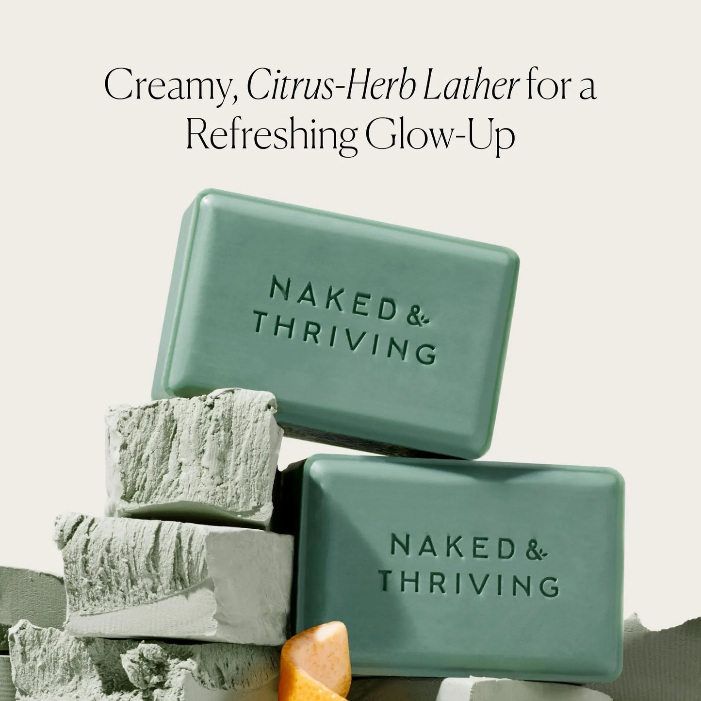 
                
                  Exfoliate Clay Cleansing Bar: Polish and smooth from the neck down
                
              