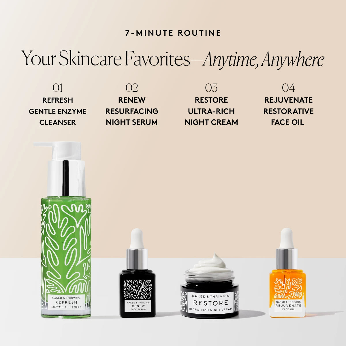 
                
                  Mini Refresh Routine: Hydrate and visibly firm skin overnight
                
              