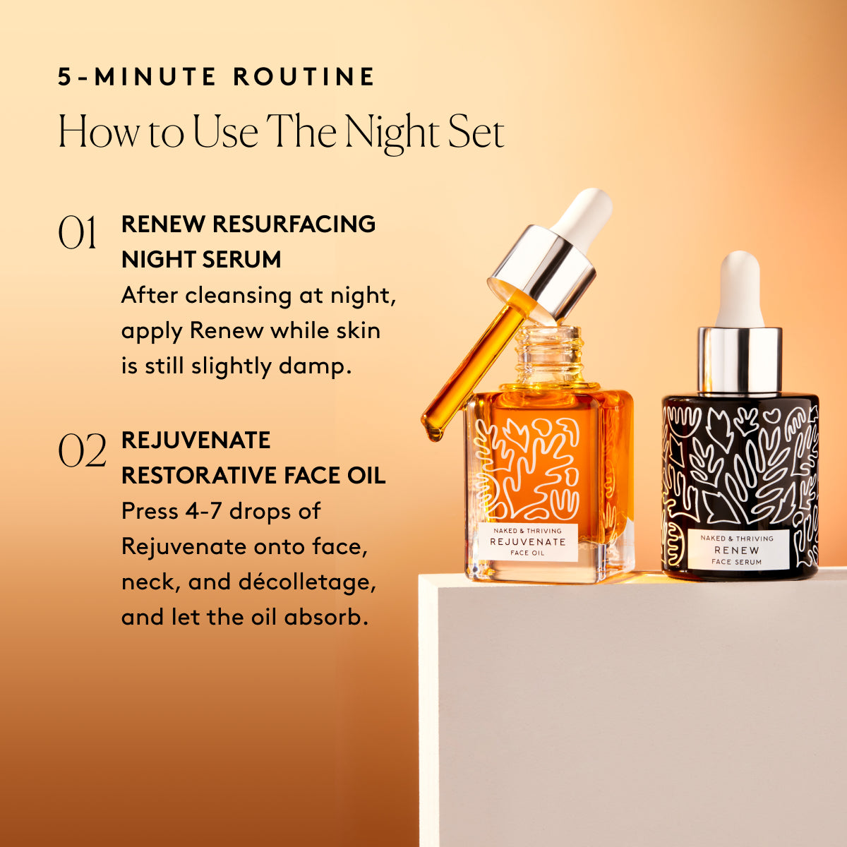 
                
                  Step-by-step 5-minute routine for The Night Set
                
              
