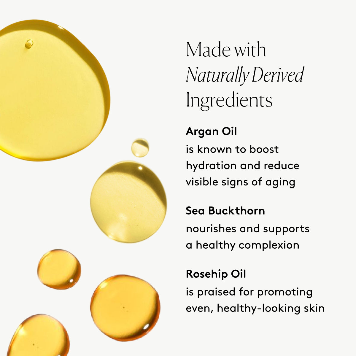 
                
                  The Thriving Set key ingredients graphic with Argan Oil, Sea Buckthorn, and Rosehip Oil beside golden oil swatches
                
              