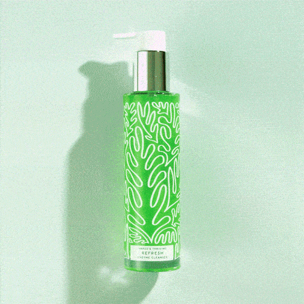 Refresh Enzyme Cleanser in pump bottle