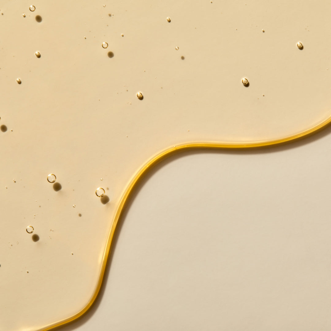 Golden face oil texture with soft curved edge